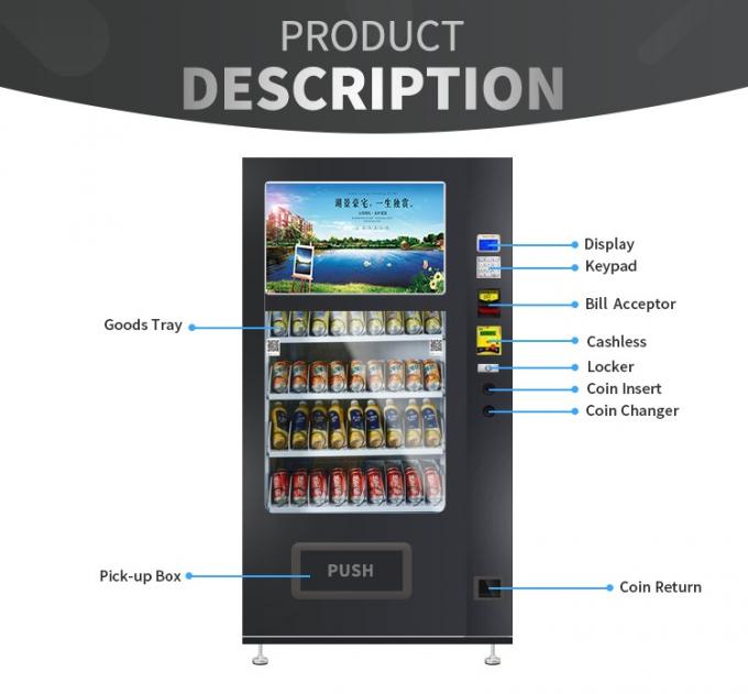Zwarte 32 Media van het Duimtouche screen Automaat/de Automaat van de Drankdrank