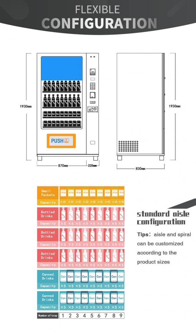 Zwarte 32 Media van het Duimtouche screen Automaat/de Automaat van de Drankdrank