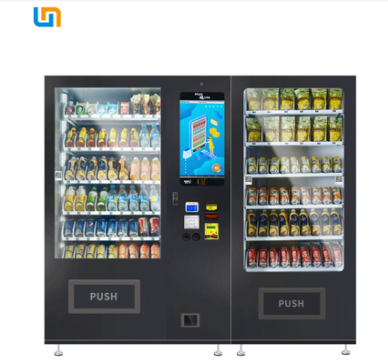 De grote Automaat van de de Snacksdrank van Capaciteitscombo Met Dubbele Aangemaakte Glasdeur