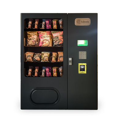 Mini snack- en drankautomaat met slim systeem en touchscreen op kantoor