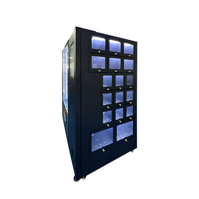 Black Combo Spiral Locker Snacks Drinks Vending Machine met extra kluisjes voor grote verpakte snacks