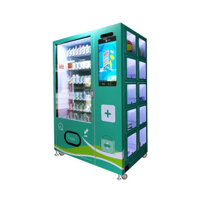 Black Combo Spiral Locker Snacks Drinks Vending Machine met extra kluisjes voor grote verpakte snacks