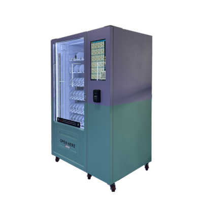 Aanpasbare metalen frame diepvriesautomaat met optionele stickers en capaciteit van 350-600 producten