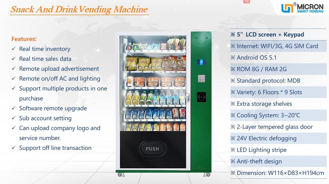 Muntstuk de In werking gestelde Automaat van het de Snackvoedsel van de 24 urenself - service