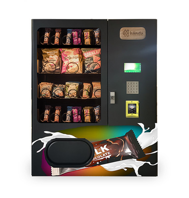 Mini snack- en drankautomaat met slim systeem en touchscreen op kantoor