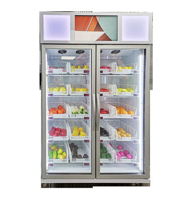 slimme koelkastautomaat met slim plantaardig het fruit bevroren voedsel van de systeemverkoop in de supermarkt