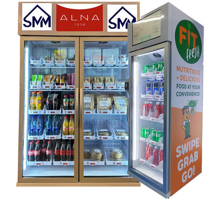 Slimme Gewichtsbetekenis Mini Vending Machine For Drinks, Vruchten, bureauautomaat, sapautomaat, Micron
