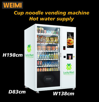 360W Cup Noodle Snack Voedselautomaat te koop Ramen-automaat met gratis warmwatervoorziening