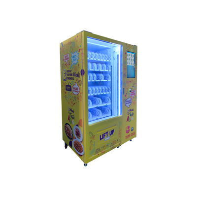 Dubbelgeharmoniseerde glazen deur snack food vending machine voor luchthavens en treinstations