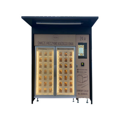 Custom koelkas 24 uur Outdoor brood vending machine voor cakes Taart desserts met kaartlezer