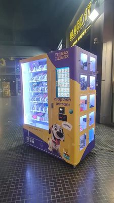 220V glazen deur verkoopmachine voor grote verpakte snacks 400W capaciteit efficiëntie