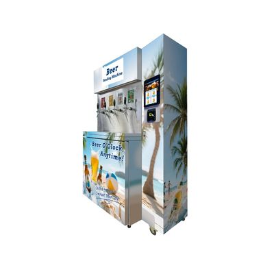 4 Bier Opties Vers Bier Verkoopautomaat Touchscreen Selectie en Contactloos Betalen voor een Zorgeloze Ervaring