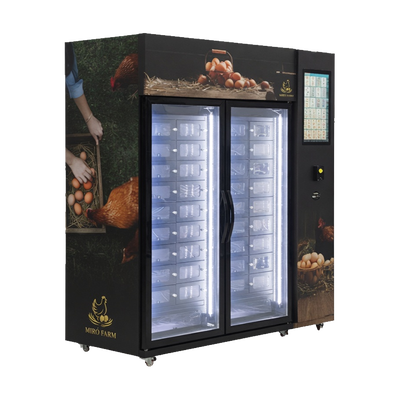 Dubbeltemperatuur locker verkoopautomaat voor de verkoop van verse bevroren vlees, eieren, groenten, zuivel en andere landbouwproducten 24/7