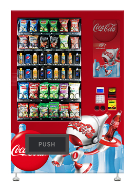 Snackvoedsel en het Koele DrankAutomaten 24V Elektrische het Verwarmen Ontwasemen, de Verkoop van het 22 duimtouche screen, Micron