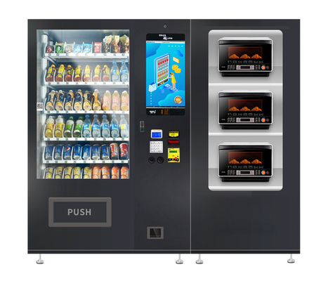 Van het de Doos Snelle Voedsel van de noedelslunch van de Snacksdranken de Automatische Automaat met Magnetron, Micron