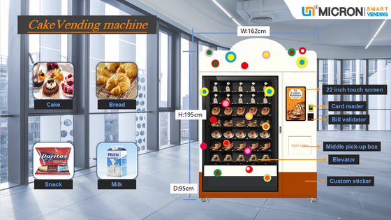 Verbetert het Automatische de Automaatmidden van de Cupcakesalade met LiftTransportband en Touch screen