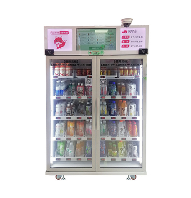 WIFI 4G Smart Koelkast Groente Fruit Snack Drankautomaat In Supermarkt