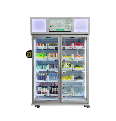 Fruit Groente Slimme Koelkast Automaat Met Reclame Scherm En Grote Capaciteit Automaat